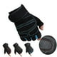 thumbnail image 2 of Guantes de fitness para hombres y mujeres, para deportes, equitación, medio dedo, muñequera fina, transpirables, equipo para mancuernas, entrenamiento, levantamiento de pesas, conducción, 2 of 6