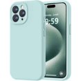 thumbnail image 1 of Silicona Premium, a Prueba de Golpes, Forro Suave Antiarañazos - para iPhone 15 Pro Max 6.7" Menta, 1 of 7