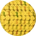 thumbnail image 1 of Ahgly Company Indoor Round Abstract Yellow Modern Area Rugs, 8' Round, 1 of 4