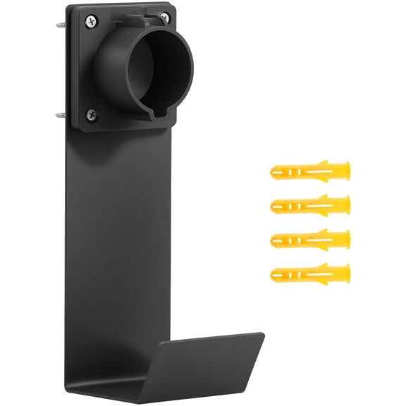 Sutowe EV Charger Holder Steel Electric Vehicle Charger Nozzle Holster with Hook Easy to Install EV Charging Cable Holder for Indoor and Outdoor Use
