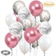 thumbnail image 1 of Globos de látex de confeti metálico CHAO 50 piezas rojo plateado para fiesta de cumpleaños, 1 of 5