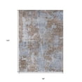 thumbnail image 3 of HomeRoots 564248 8 x 10 ft. Mocha & Blue Abstract Washable Non Skid Indoor Outdoor Rectangle Machine Woven Area Rug, 3 of 3