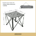 thumbnail image 5 of ARROWHEAD OUTDOOR 26” (66cm) Heavy-Duty Portable Camping Folding Table, 2 Cup Holders, Compact, Square, Carrying Case Included, Steel Frame, High-Grade 600D Canvas, USA-Based Support (Grey), 5 of 7