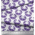 thumbnail image 2 of Soimoi Purple Heavy Canvas Fabric Filigree Damask Print Fabric by the Yard 58 Inch Wide, 2 of 3