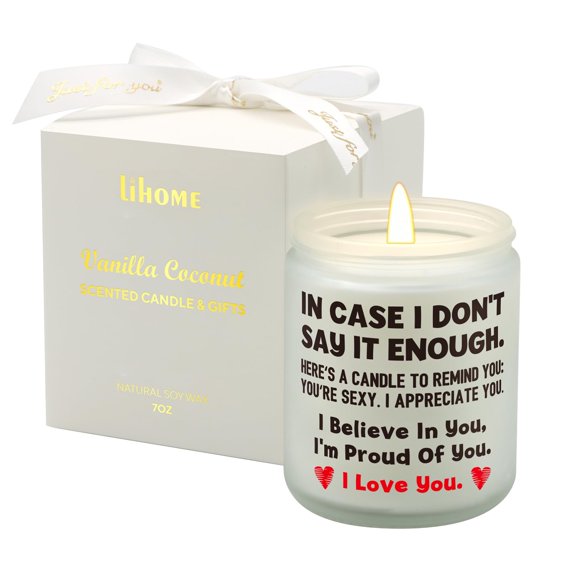 Cera de soja Candle Lihome con aroma a vainilla y coco, 200 ml