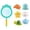 D, variant on Stress Squirt Fishing Net Toy, Floating Marine Animal Figurine for Men Women, Adult Unisex Tub Stress Reliever, Premium 7-Piece Leak-Resistant Summer Resort Supply