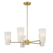 Meridian M100130MBK 5-Light Chandelier in Matte Black