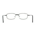thumbnail image 4 of Classic Iconic Dad Fashion Narrow Rectangle Snug Reading Glasses Gunmetal +4.0, 4 of 4