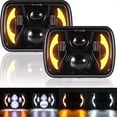 thumbnail image 2 of Par Faros 5x7 Cuadrado Jeep Cheroke Nissan Camión D21 Yj Xj, 2 of 8