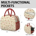 thumbnail image 6 of Lunch Bag Lunch Box for Women Reusable Insulated Lunch Bags,Water-Resistant Cherry and Flowers Cooler Lunch Tote Bag, Large Capacity for Work Travel Picnic, 6 of 6
