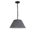 thumbnail image 2 of Dainolite 1LT Brynn Small Pendant, GRY Felt Shade, Black-Color:Grey, 2 of 3