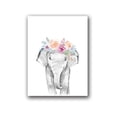 thumbnail image 1 of Animales Floral corona arte decoración lienzo pintura, bebé niña impresiones Animal jirafa elefante León pared arte cuadro guardería póster Xemadio 1243-9, 1 of 1