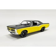 1966 Pontiac GTO "Restomod", Yellow /Black - Acme A1801219 - 1/18 Scale Diecast Model Car