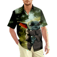 thumbnail image 5 of Men's Hawaiian Shirt Yoda Printed Graceful Big And Tall Tropical Shirts for Men for Teenagers Beach Party, 5 of 12