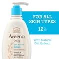 thumbnail image 2 of Loción Corporal Hidratante Diaria Aveeno Baby para Piel Sensible, Loción Hipoalergénica con Avena Nutritiva para Hidratar Profundamente la Piel del Bebé, Sin Fragancia, 355 ml, 2 of 8