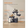 thumbnail image 4 of Cat Tree Tower Condo for Small and Medium Cats, with Scratching Posts and Ramp, 2 Perches, Cave, Basket, Dark Gray UPCT013GS01, 4 of 6