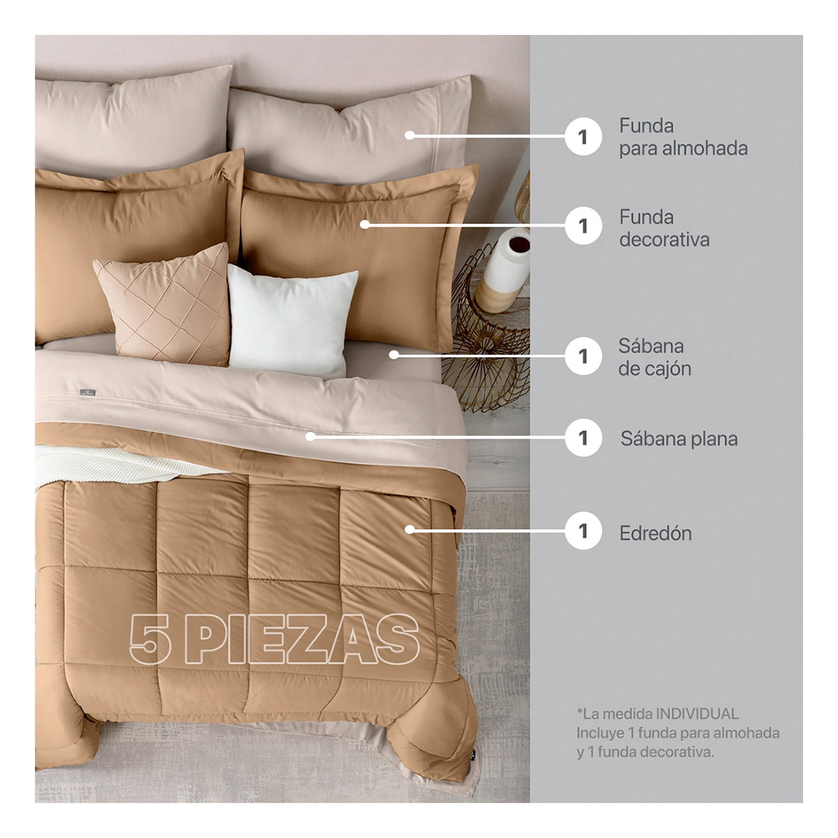 Juego De Fundas De Almohada Y Edredón Multicolor | Poliéster Suave | Tamaños Individual, Queen Y King