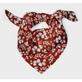 thumbnail image 3 of Bimba Red Flower Leaves Pure Silk Printed Scarf Dupatta Head Neck Wrap Bandanas For Women 40 x 40 Inches, 3 of 6