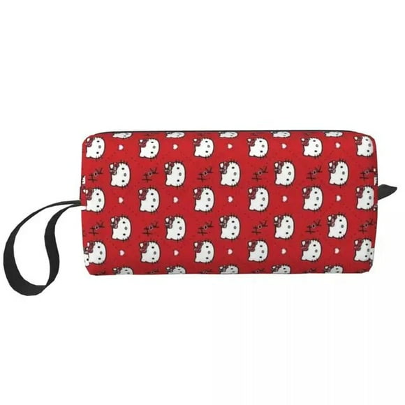 Red Hello Kitty Makeup Bags Cute Cartoon Women Cosmetic Bag Trend Outdoor Pouch for Purse Storage