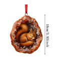 thumbnail image 5 of Pxyqht Animal Theme Print Acrylic Christmas Hanging Trinket Light Weight Pendant Tree Wreath Wall Ornament For Household Indoor Xmas Party Interior Styling, 5 of 5