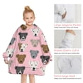 thumbnail image 6 of Pit Bull Terrier Blanket Hoodies for Kids 6-13YR Oversize Wearable Blanket Hoodies for Boys Girls Teens, 6 of 7