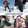 thumbnail image 5 of Mens Heavy Thick Wool Socks - Soft Warm Comfort Winter Crew Socks (Pack of 3/5),Multicolor,One Size 7-12, 5 of 7