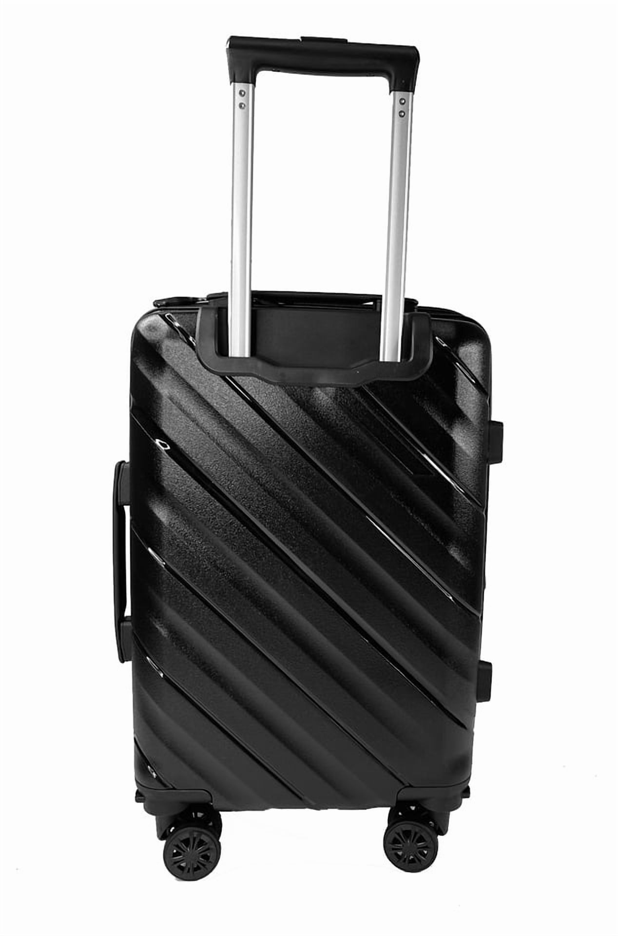 K-Cliffs Carry-On Suitcase Expandable Spinner 20" Lightweight Hand Carry Hardside Travel Luggage with 360° Dual Wheels Black
