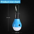 thumbnail image 3 of LED Camping Tent Lantern, Portable Outdoor Waterproof Emergency Light Bulb, Battery Powered with Clip Hook, Super Bright, for Hiking, Party，Camping, Fishing, Power Failure (=4 Packs, Multi-Color), 3 of 8