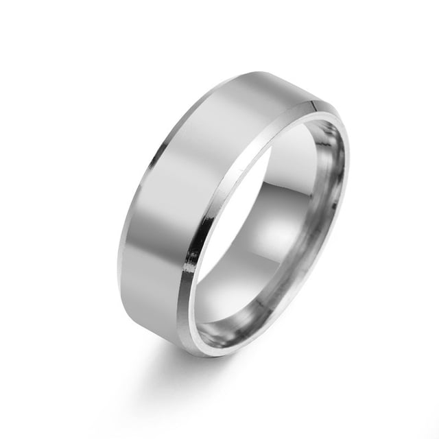 Anillos negros de acero inoxidable para mujer, anillos de boda, joyería para hombre, ancho de 6mm, logotipo de nombre grabado personalizado Tan Jianjun unisex