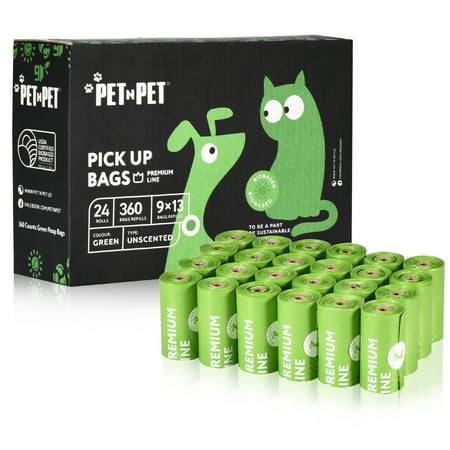 UPC: 0602815634779 | PET N PET Dog Poop Bags  USDA Certified Biobased Dog Waste Bags 360 Counts  Unscented Leak Proof Extra Thick Strong Easy Tear-Off Poop Bags For Dog Dispenser