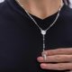 thumbnail image 4 of Rosario De Plata Ley 925 Con Bola Diamantada De 55 Cm, 4 of 5