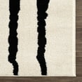 thumbnail image 6 of Abani Nordic Collection Thin Vertical Lines 4' x 6' Cream Black Scandinavian Area Rug, 6 of 6