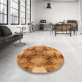 thumbnail image 4 of Ahgly Company Machine Washable Indoor Square Transitional Orange Area Rugs, 4' Square, 4 of 7