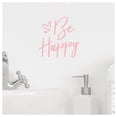 thumbnail image 3 of Be Happy Cursive Motivational Quote Vinyl Lettering Decal Sticker Do Good Positive Decals Cars and Wall Stickers - Size: 3.5"H x 4"L - Color:  Carnation Pink, 3 of 5