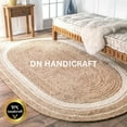 thumbnail image 5 of DN HANDICRAFT Handmade Natural Jute Oval Area Rug Reversible Braided Bedroom Rug Floor Carpet, Size - (4x6 Sq Feet), (48x72 Inches), (120x180 CM), 5 of 5