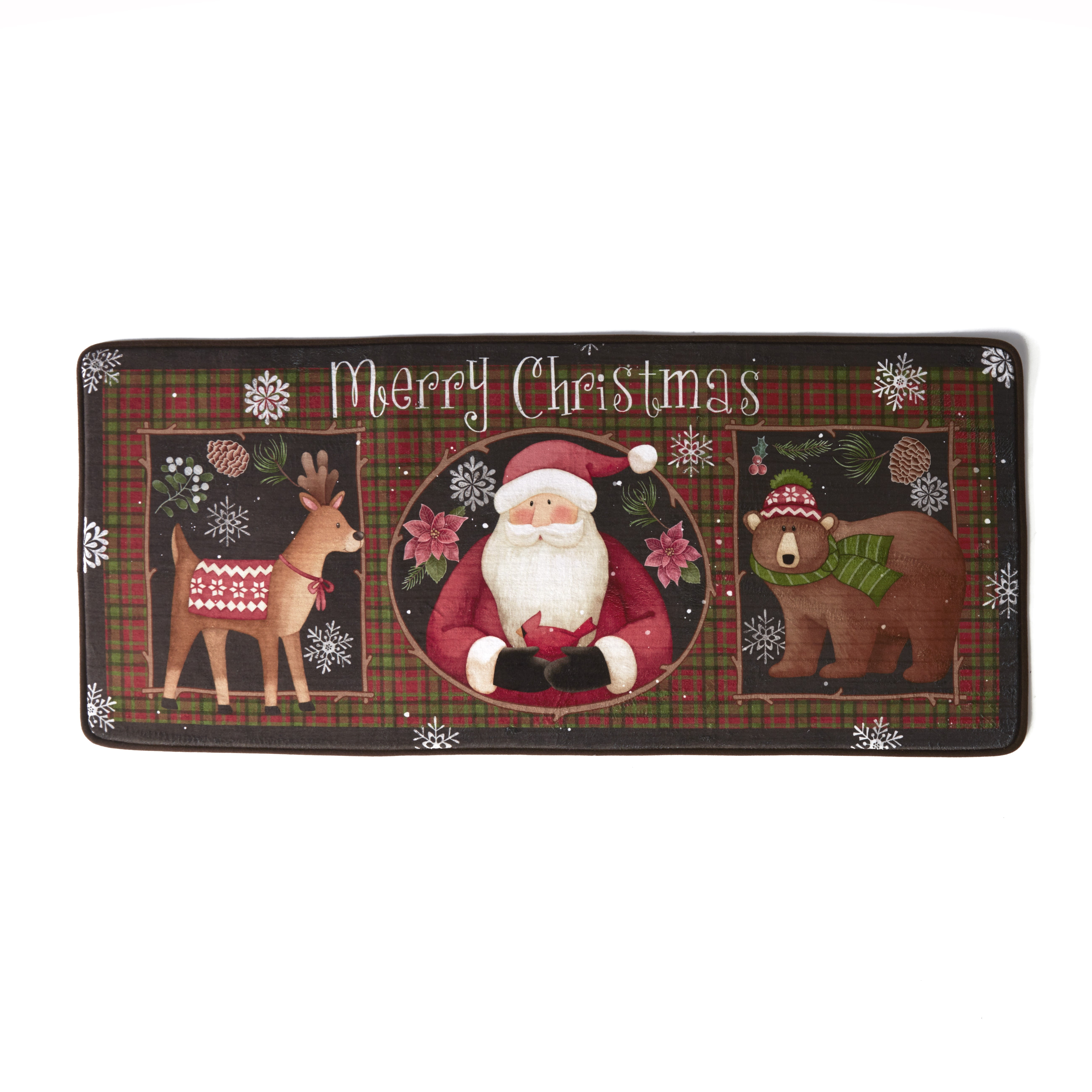 Country Christmas Floor Rug Runner Kitchen Dining and Prep Area