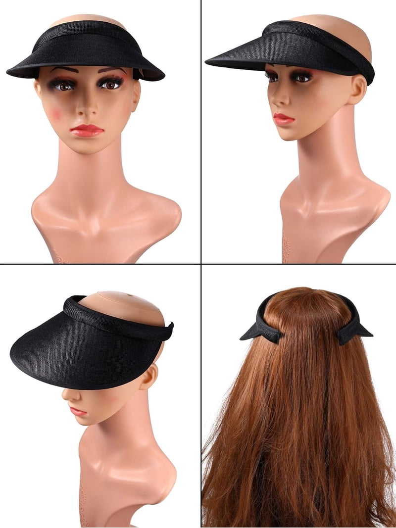 3 Pieces Sun Visor Hats Summer Wide Brim Clip on Beach  display picture 2