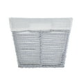 thumbnail image 4 of Mainstays Large Gray Twisted Paper Rope Decorative Storage Basket with Removable Liner, 16 in x 9.7 in x 13.4 in, 4 of 13