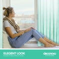 thumbnail image 5 of Deconovo Ombre Semi Sheer Curtains for Bedroom Living Room, Aqua, 52W x 72L Inch, Rod Pocket Window Drapes, Set of 2 Panels, 5 of 7