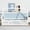 White#1, variant on Bed Frames Twin Tent-shaped Floor Bed,Teepee Bed with Guardrails,Slats and Door,Grey,Adjustable Bed Base