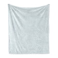 thumbnail image 1 of Abstract Soft Flannel Fleece Blanket, Simplistic Modern Digital Art Repetitive Hexagon Pattern Illustration, Cozy Plush for Indoor and Outdoor Use, 50" x 60", Pale Seafoam and White, by Ambesonne, 1 of 5