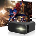 thumbnail image 2 of YT500 Compact LED Projector with 324x240 Resolution (1080P Compatible), 16-100 Inch Display, Wireless & Wired Phone Screen Mirroring, Manual Focus, 16:9/4:3 Screen, USB/AV/TF Ports, 24W US Plug, 2 of 6