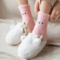 thumbnail image 4 of JeashCHAT Fashion Keep Warm Women Fashion Solid Color Animal Embroidery Thick Socks, 4 of 9