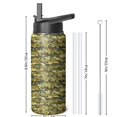 thumbnail image 4 of Camouflage Insulated Stainless Steel Water Bottle with Straw & Cleaning Brush – 18 Oz | Leakproof, BPA-Free, 304 Stainless Steel, Wide Mouth, Travel Mug for Car, Gym, Office, 4 of 5