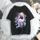 thumbnail image 1 of SASSYME Anime gótico T-shirt hermosa mujer suelta camiseta Punk oscuro Streetwear señoras gótico Top Harajuku ropapangjing, 1 of 4