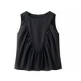 thumbnail image 4 of Jalioing Women's Tank Tops Casual Loose Pleated Sleeveless Shirts Crew Neck Solid Color Fashion Basic Tops, 4 of 7