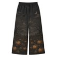 thumbnail image 5 of JIAYUE Women Halloween Pants Casual Graphic Printed Drawstring Waist Wide Leg Long Bottoms for Outdoor Sport Street Wear, 5 of 5