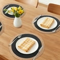 thumbnail image 2 of Farmhouse Placemats Set of 6 Woven Placemats for Dining Table Decor, Washable Kitchen Table Mat for Holiday Black 15inch, 2 of 6