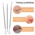 thumbnail image 4 of KLZO 10-Pcs Blackhead Extractor Kit - Pimple Popper Tool - Acne, Blemish, Milia, Zit Remover for Face - Silver, 4 of 14