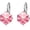 C-Leverback Pink, variant on Sterling Silver Leverback Earrings Embellished with Crystals from Austria, Hypoallergenic 8mm Cube Crystal Square Earrings, Fine Anniversary Birthday Jewelry Gifts for Women